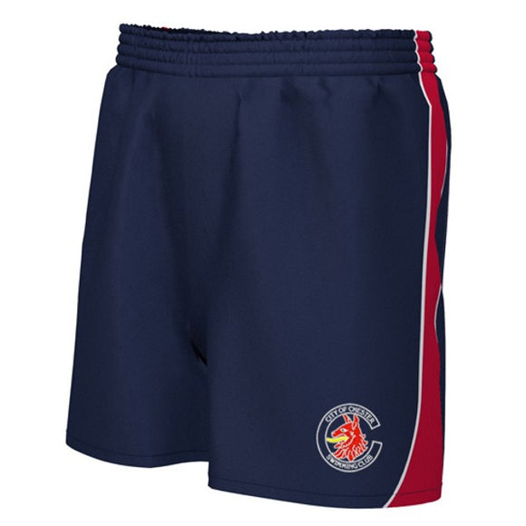 Chester Swimming Unisex Shorts Navy / Red (Special Order - 3 Week Delivery)