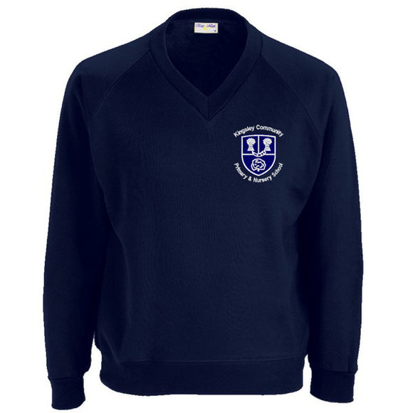 Kingsley Primary V - Neck Sweatshirt Navy