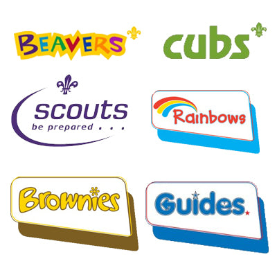 Brownies, Rainbows, Guides, Beavers, Cubs & Scouts