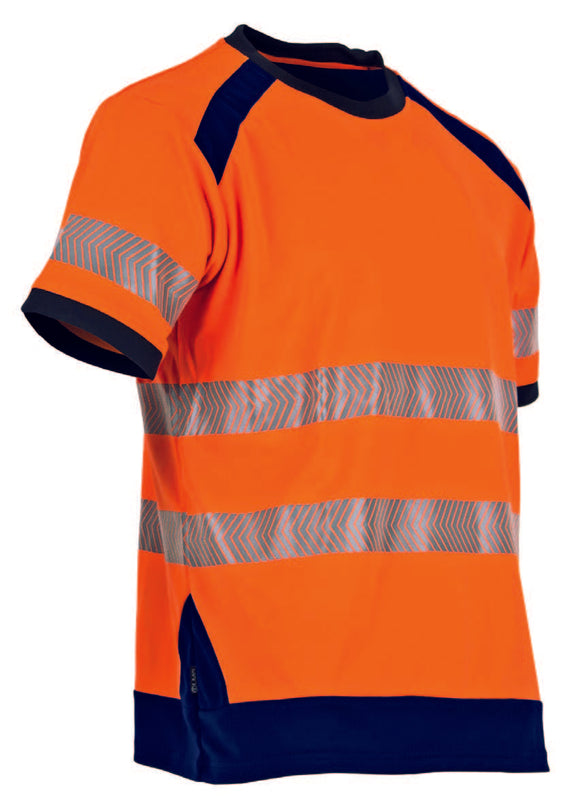9193 Lampion Hi-Vis T-Shirt Orange / Navy