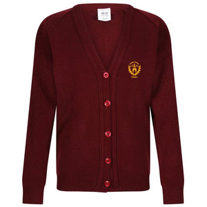 Abbey School Knitted Cardigan Burgundy (YR R - YR 11)