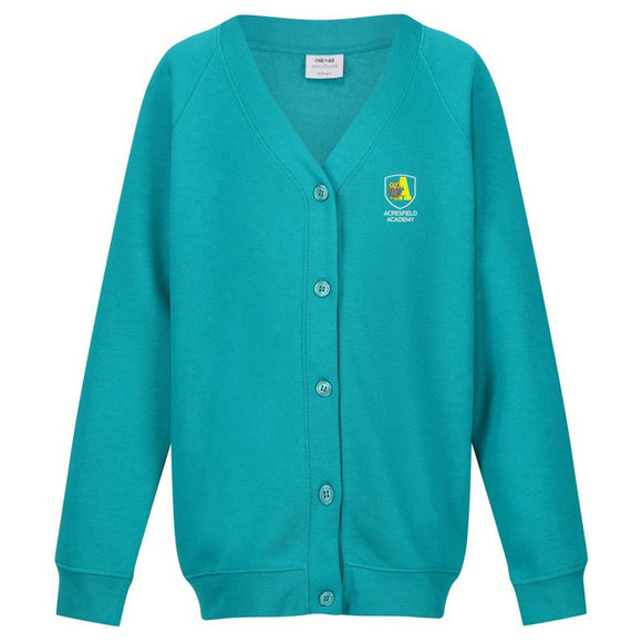 Acresfield Primary Cardigan Jade (Special Order - 3 Week Delivery)