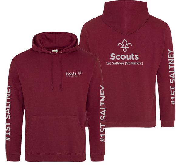 1st Saltney Scouts Hoodie Burgundy