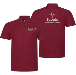 1st Saltney Adult Polo Burgundy