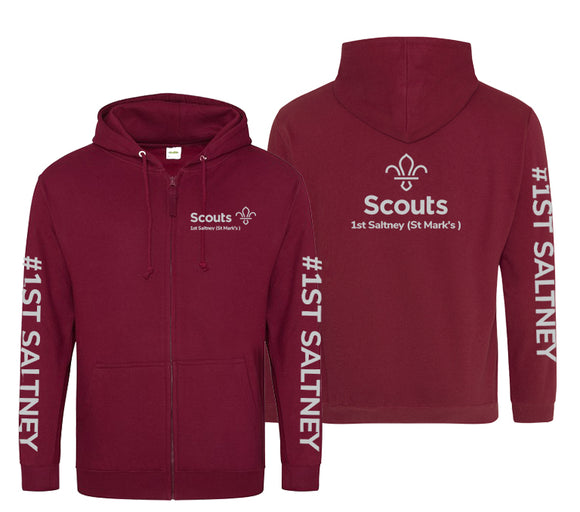 1st Saltney Adult (Full Zip) Zoodie Burgundy