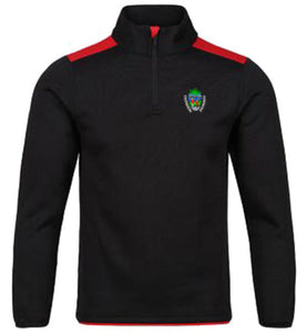 Farndon Primary PE 1/4 Zip Top Black / Red