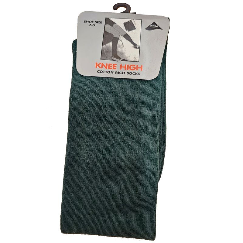 Knee High Socks Bottle Green (Single Pair) Uniformity Schools