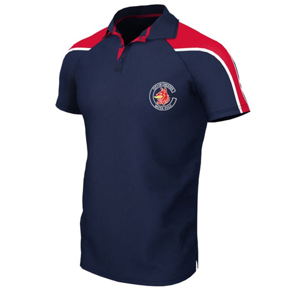 Team Leaders - Chester Water Polo Unisex Polo Navy / Red