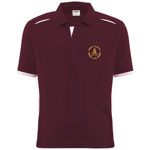 Abbey School PE Polo Burgundy / White (YRS 7 - 14)