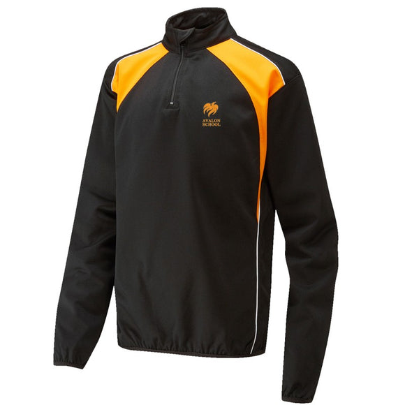 Avalon 1/4 Zip PE Top Black / Amber