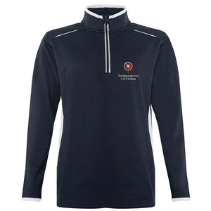 Ellesmere Port C of E College 1/4 Zip Top Navy / White (Optional)