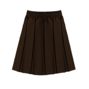 Box Pleat Skirt Brown