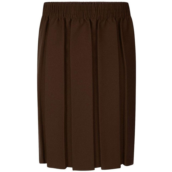 Avalon Box Pleat Skirt Brown