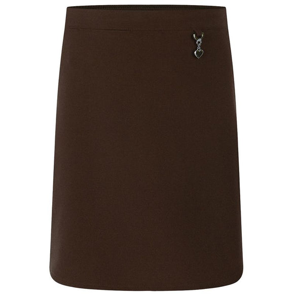 Stretch Heart Skirt Brown