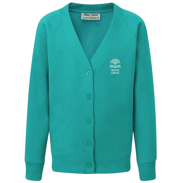 Jade green cardigan school outlet