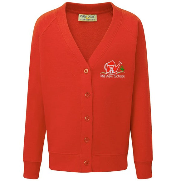Mill View Primary Cardigan Red