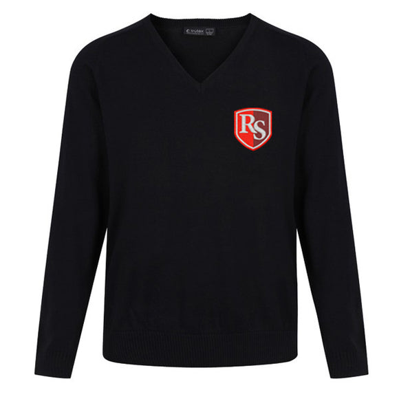 Rudheath Academy V - Neck Sweater Black