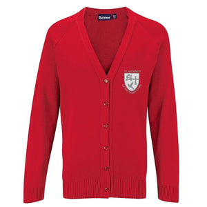 St Anthony's Knitted Cardigan Red