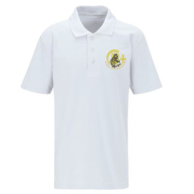 St Clare's Polo Shirt White
