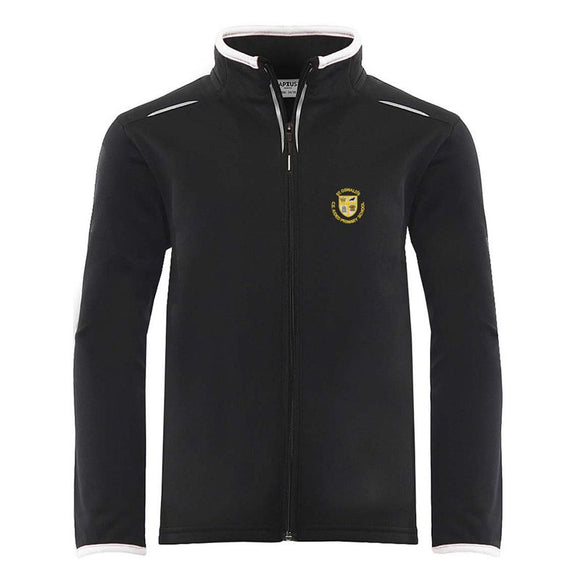 St Oswald's Primary Full Zip Top Black / White (Special Order - 3 Week Delivery)