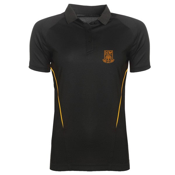 Girls gold polo top