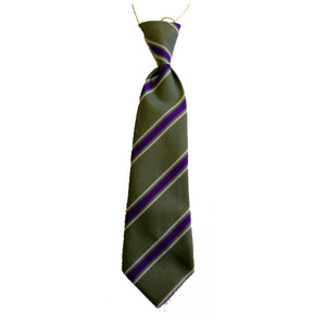 Tie 14" Clip on - Silver / Purple / White